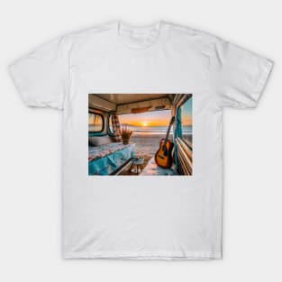 Vanlife on the beach T-Shirt